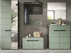 Inn.Furn Möbelserien^Garderoben-Set 6-teilig in Salbei und Grau 255 cm Cooper