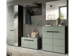 Inn.Furn Möbelserien^Garderoben-Set 6-teilig in Salbei und Grau 255 cm Cooper