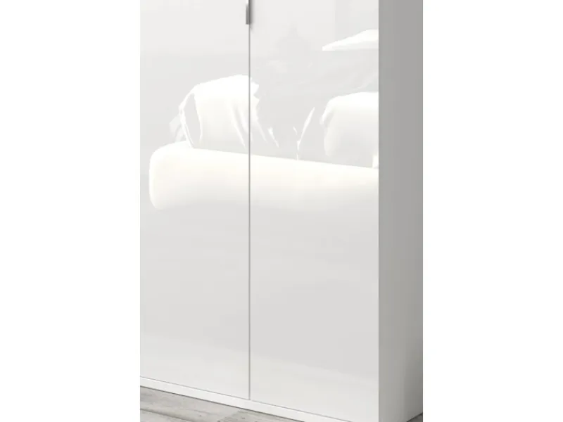 Inn.Furn Garderoben-Set 5-teilig Weiß Hochglanz 273 cm Viel Stauraum SystemX