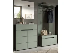 Inn.Furn Möbelserien^Garderoben-Set 4-teilig in Salbei und Grau 175 cm Cooper