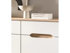 Inn.Furn Sideboard Weiß Eiche 185 cm mit Soft-Close-Funktion Hygge