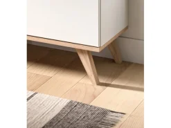 Inn.Furn Sideboard Weiß Eiche 185 cm mit Soft-Close-Funktion Hygge