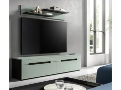 Inn.Furn TV-Lowboard und Wandboard in Salbei und Grau 170 cm Cooper