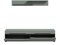 Inn.Furn TV-Lowboard und Wandboard in Salbei und Grau 170 cm Cooper