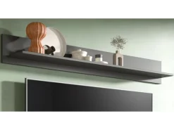 Inn.Furn Schweberegale^Wandboard in Grau Matt 160 cm Madea