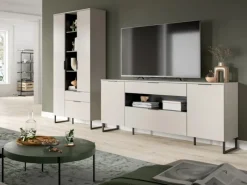 Inn.Furn Wohnwand in Kaschmir und Schwarz 290 cm Morena