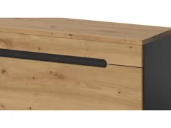 Inn.Furn Schweberegale|Vitrinen^Wohnwand in Eiche und Grau 272 cm Cooper