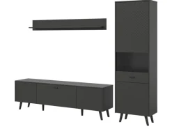 Inn.Furn Wohnwand in Grau Matt 258 cm Madea