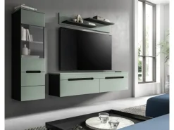 Inn.Furn Wohnwand in Salbei und Grau 221 cm Cooper