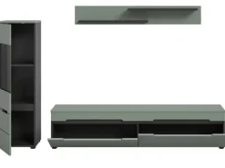 Inn.Furn Wohnwand in Salbei und Grau 221 cm Cooper