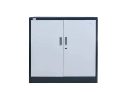 Jet-Line Stahlschrank Kiew in Anthrazit-Weiß 90 x 40 x 90 cm mit Abschließbaren Türen