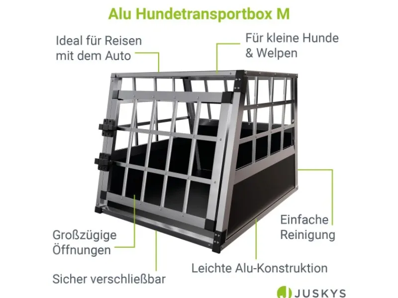 Juskys Alu Hundetransportbox M