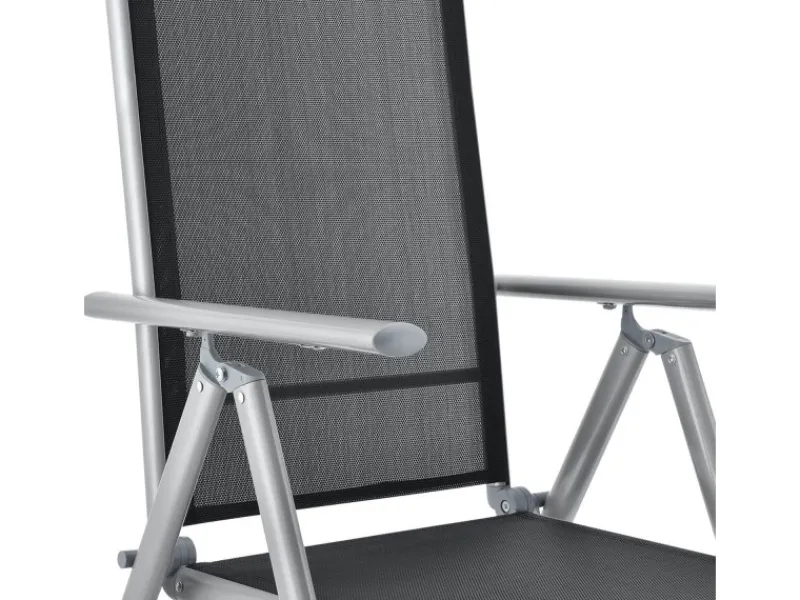 Juskys Stühle^Aluminium Gartengarnitur Milano 9 Teilig mit Tisch und 8 Stühlen