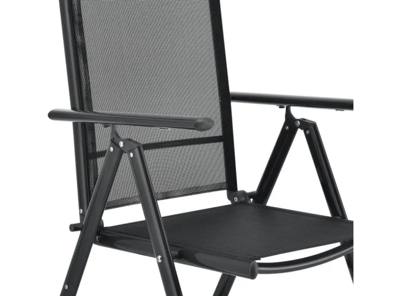 Juskys Stühle^Aluminium Gartengarnitur Milano 9 Teilig mit Tisch und 8 Stühlen