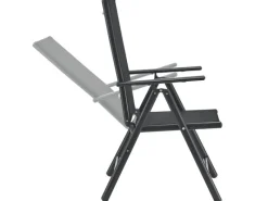 Juskys Stühle^Aluminium Gartengarnitur Milano 5 Teilig mit Tisch und 4 Stühlen