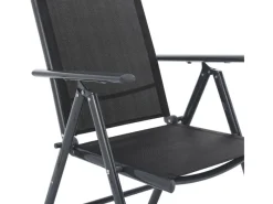 Juskys Stühle^Aluminium Gartengarnitur Milano 5 Teilig mit Tisch und 4 Stühlen