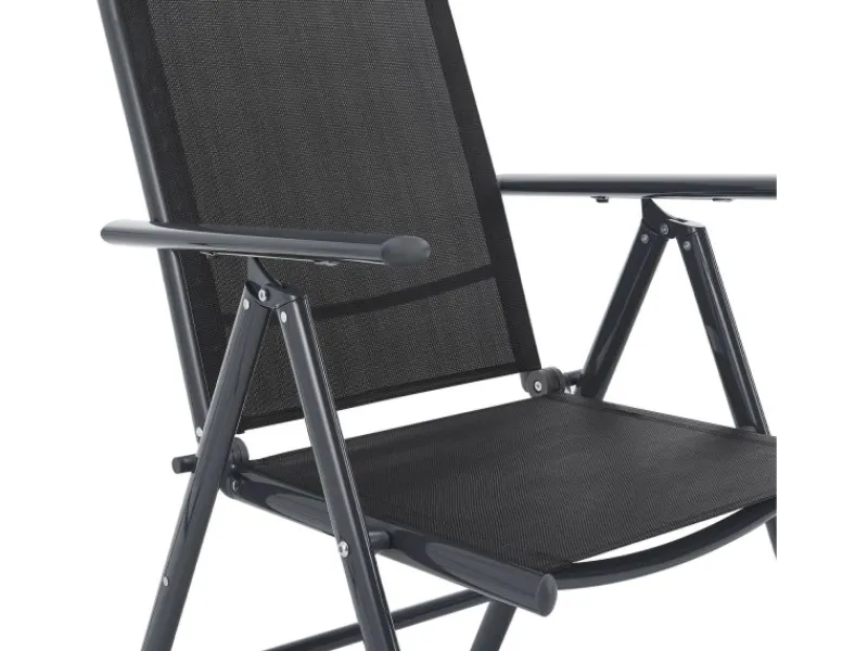 Juskys Stühle^Aluminium Gartengarnitur Milano 5 Teilig mit Tisch und 4 Stühlen