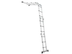 Juskys Aluminium Multifunktionsleiter 3,6m Tragfähigkeit bis 150 kg