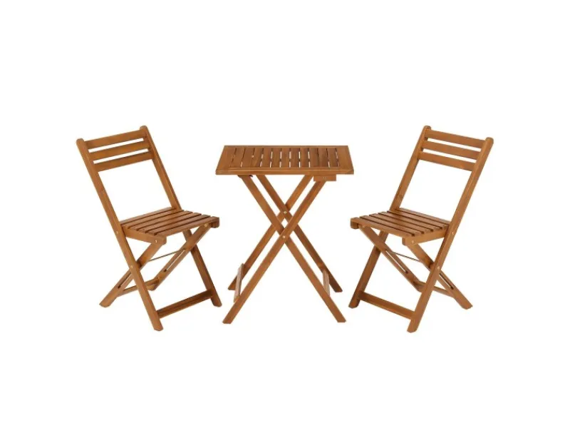 Juskys Balkonmöbel Set Bala mit Tisch und 2 Stühlen