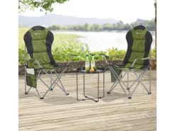 Juskys Stühle^Campingstuhl Lido mit Flaschenhalterung und Tragetasche