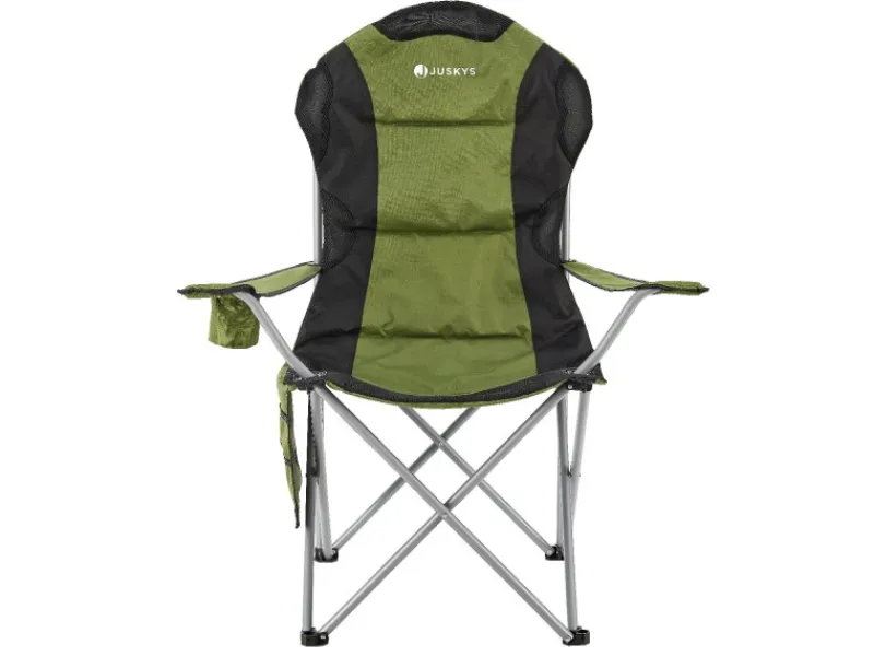 Juskys Stühle^Campingstuhl Lido mit Flaschenhalterung und Tragetasche