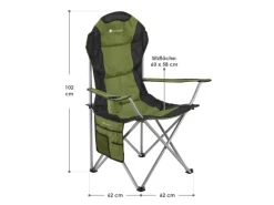 Juskys Stühle^Campingstuhl Lido mit Flaschenhalterung und Tragetasche