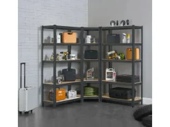 Juskys 3er Regalsystem 1 Corner und 2 Basic Insgesamt 15 Böden mit 2625 kg Tragkraft