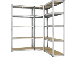 Juskys 3er Regalsystem 1 Corner und 2 Basic Insgesamt 15 Böden mit 2625 kg Tragkraft