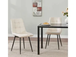 Juskys Stühle^Esszimmerstuhl Blanca 6er Set mit Samt