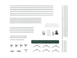 Juskys Freilaufgehege HLS25T 2x2x2m