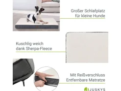 Juskys Hundebedarf^Hundebett Milow Orthopädisch Wendbar 76x51 cm