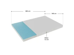 Juskys Bettwäsche^Kaltschaummatratze 140 x 200 cm