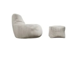 Juskys Sitzsäcke|Hocker^Sitzsack Chillex mit Hocker L in Stoff Cord