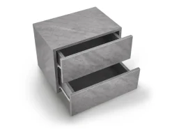 Juskys Wandschrank Nachttisch 40x29x30 cm mit 2 Schubladen optik