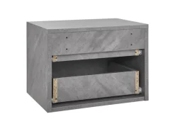 Juskys Wandschrank Nachttisch 40x29x30 cm mit 2 Schubladen optik