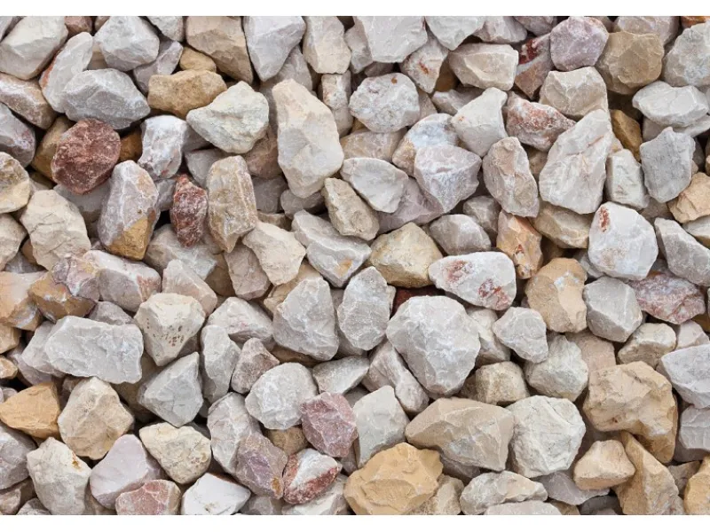 Scherf Kalksteinsplitt Juli-Bunt 22 - 32 mm 25 kg PE-Sack