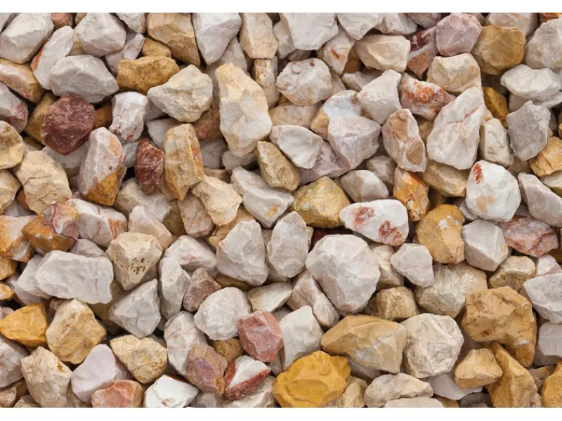 Scherf Kalksteinsplitt Juli-Bunt 22 - 32 mm 25 kg PE-Sack