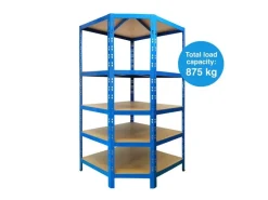 Karat Eckregal - Hohe Traglast - Individuell Einsetzbar - Blau 180 x 90 x 42 x 60 cm