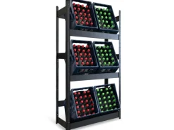 Karat Regale Schwarz|Flaschenregale^Flaschenkastenständer Osaka Getränkekistenregal für 6 Kästen 160 x 80 x 30 cm