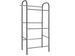 Karat Flaschenkastenständer Rocket - Regal mit Wandbefestigung - Grau - Für 3 Kästen - 49,5 x 32,5 x 115,5 cm