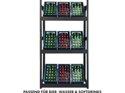 Karat Metallregale|Flaschenregale^Flaschenkastenständer Osaka Getränkekistenregal für 9 Kästen 200 x 100 x 30 cm