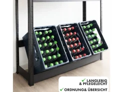 Karat Metallregale|Flaschenregale^Flaschenkastenständer Osaka Getränkekistenregal für 9 Kästen 200 x 100 x 30 cm