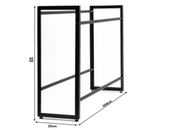 Karat Regale Schwarz|Kellerregale^Flaschenkastenständer Kenji - Robustes Lagerregal für Büro, Küche, Garage oder Flur - Schwarz - 104 x 32 x 82 cm