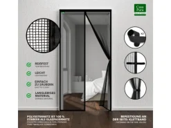 Karat Insektenschutz^Fliegengitter Johnny Gestreift Klebemontage Klettverschluss 80 x 220 cm