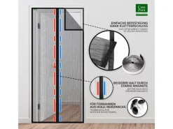 Karat Insektenschutz^Fliegengitter Sam Gestreift Klebemontage Klettverschluss 100 x 200 cm