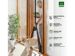 Karat Insektenschutz^Fliegengitter Sam Gestreift Klebemontage Klettverschluss 90 x 210 cm