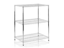 Karat Gitterregal Everest 210 kg Belastbarkeit 3 Böden Verchromt 60 x 35 x 90 cm