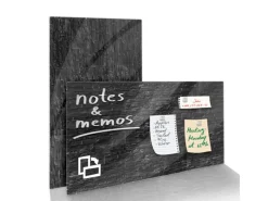 Karat Pinnwände^Glas Memoboard Stone Design mit Magneten und Montagematerial 46 x 91 cm