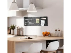 Karat Pinnwände^Glas Memoboard Stone Design mit Magneten und Montagematerial 46 x 91 cm