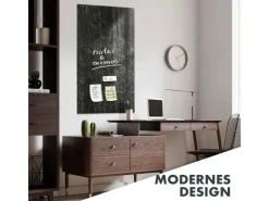 Karat Pinnwände^Glas Memoboard Stone Design mit Magneten und Montagematerial 46 x 91 cm